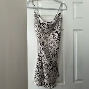 Sleek And Chic Leopard Print Mini Dress